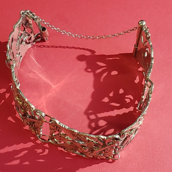 Vintage Antique 925 Dragon Hinged Bracelet - Picture 7 of 7